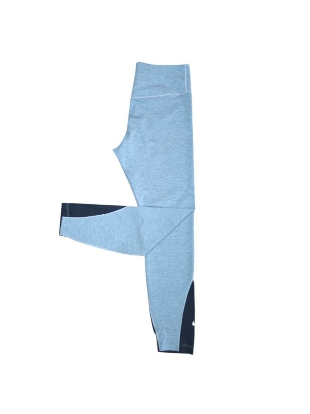 Nike Dri-FIT Womens Colorblock Leggings Large Gray Black High Rise Stretch.